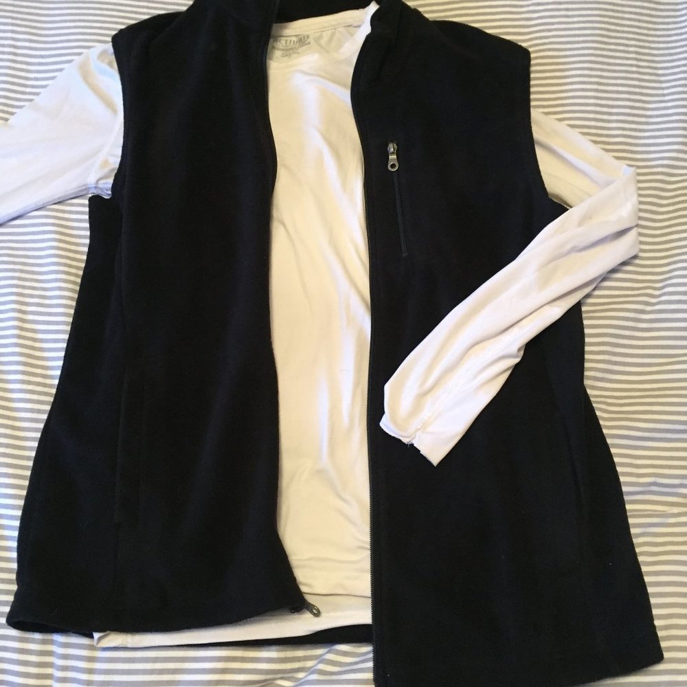 black sweater vest